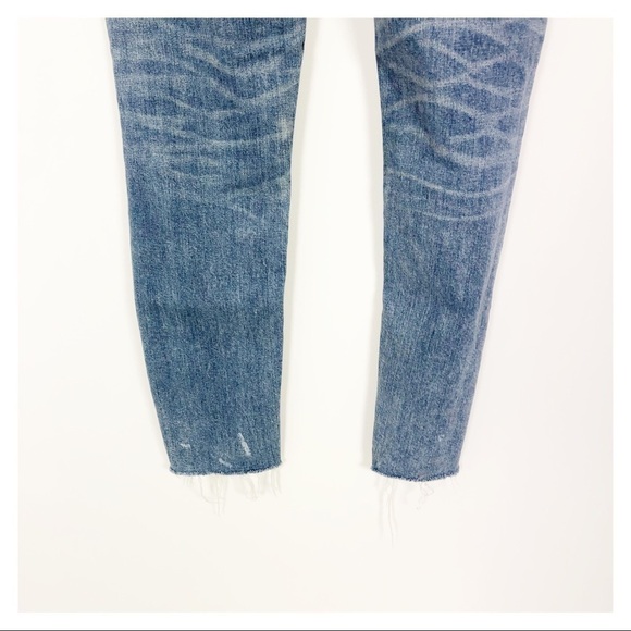 Re/Done Distressed Raw Hem Skinny Jeans - Picture 5 of 7